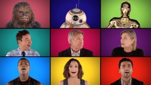 Jimmy Fallon, The Roots & "Star Wars: The Force Awakens" Cast Sing "Star Wars" Medley (A Cappella).