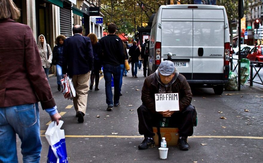 Fotojornalismo Fotojornalista Mendigo França Europa Problemas Sociais Falta De Trabalho Na Europa